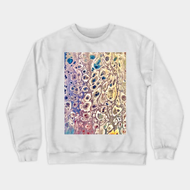 Colorful animal fluid art Crewneck Sweatshirt by baksuart